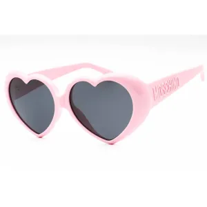 Moschino Women's Sunglasses - Pink Heart Full Rim Frame Grey Lens | MOS128/S 035J IR