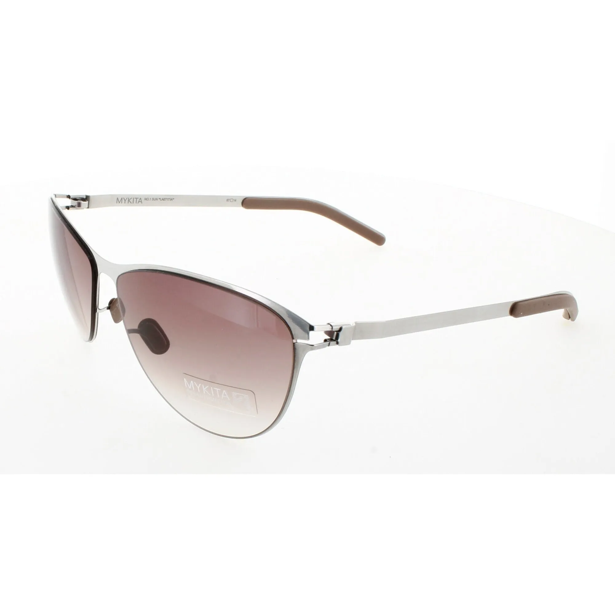 Mykita Unisex Sunglasses - Shiny Silver Frame | NO1 SUN-LAETITIA-SHINNY SILVER 051