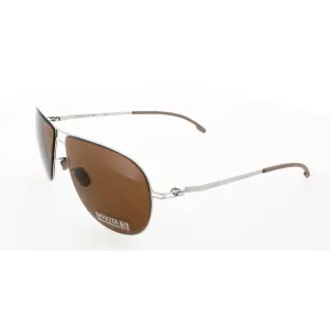 Mykita Unisex Sunglasses - Shiny Silver Metal Frame | LITE SUN-MALIN-SHINNY SILVER 051