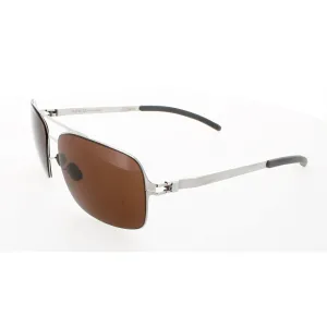Mykita Unisex Sunglasses - Shiny Silver Metal Frame | NO1 SUN-TROY-SHINNY SILVER 051