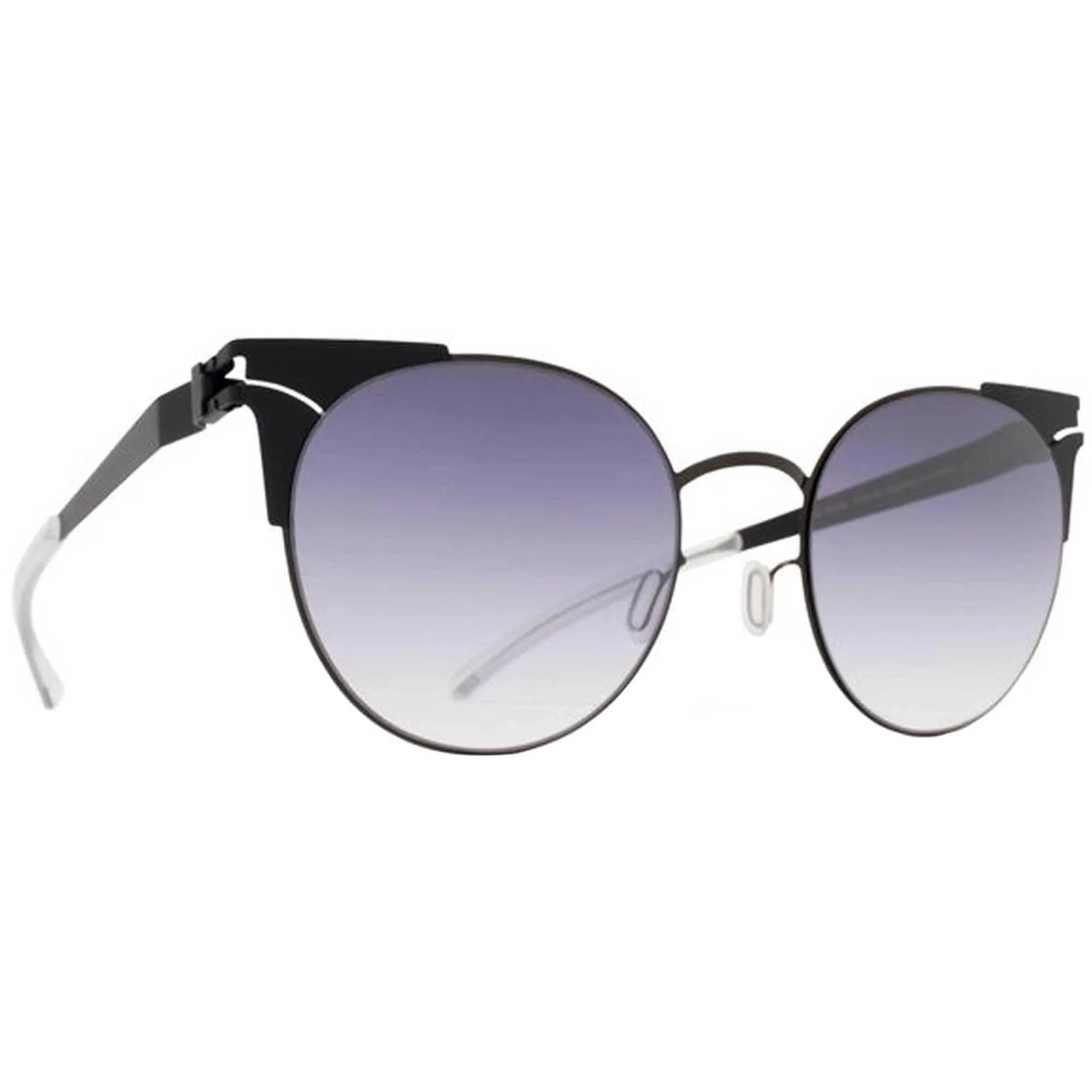 Mykita Women's Sunglasses - Black Grey Gradient Lens Shiny Black Frame | LULU 275
