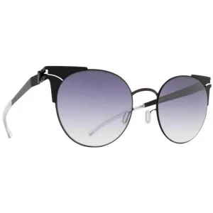 Mykita Women's Sunglasses - Black Grey Gradient Lens Shiny Black Frame | LULU 275