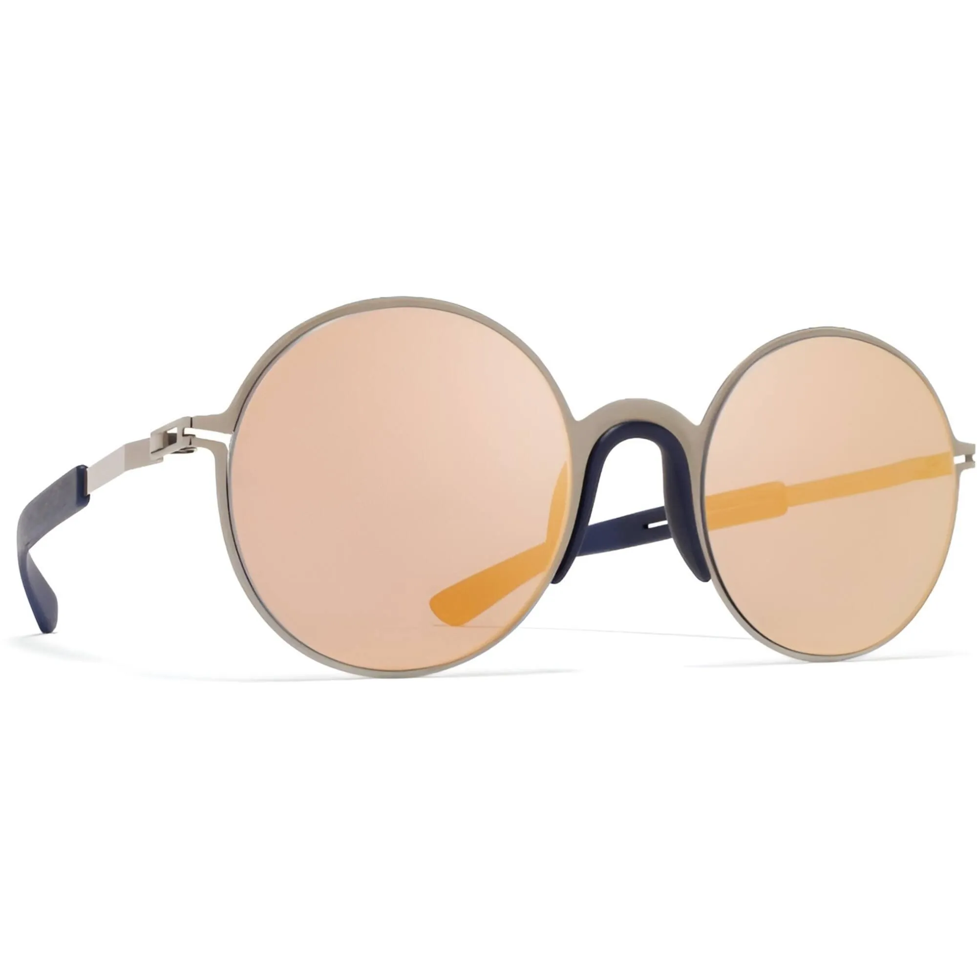Mykita Women's Sunglasses - Shiny Graphite/Navy Blue Metal Frame | IVY MH4 MH4_PEG/F