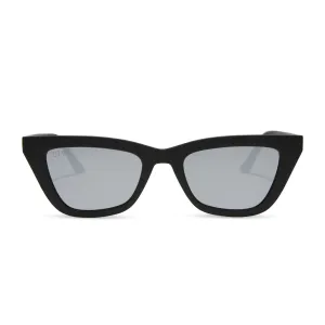 NOELLE - MATTE BLACK   GREY SUNGLASSES