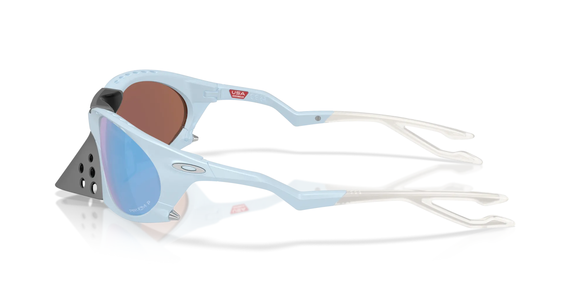 Oakley Plantaris Sunglasses in Matte Stonewash Frames / Prizm Deep Water Polar Lenses