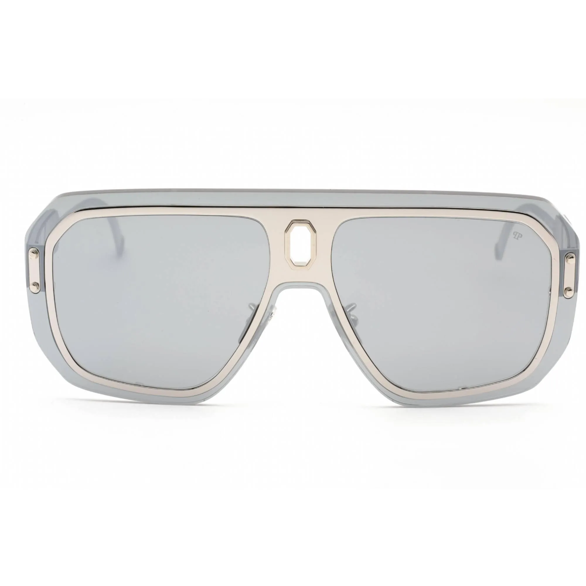 Philipp Plein Women's Sunglasses - Shiny Palladium Frame Silver Lens | SPP050 579X