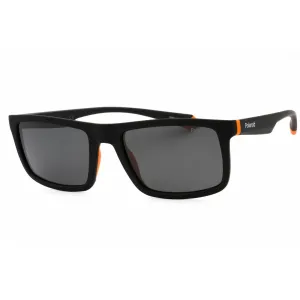 Polaroid Core Men's Sunglasses - Black Orange Frame Grey Lens | PLD 2134/S 08LZ M9