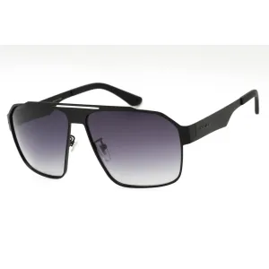 Police Men's Sunglasses - Shiny Black Metal Pilot Shape Full Rim Frame | SPLL08 530P