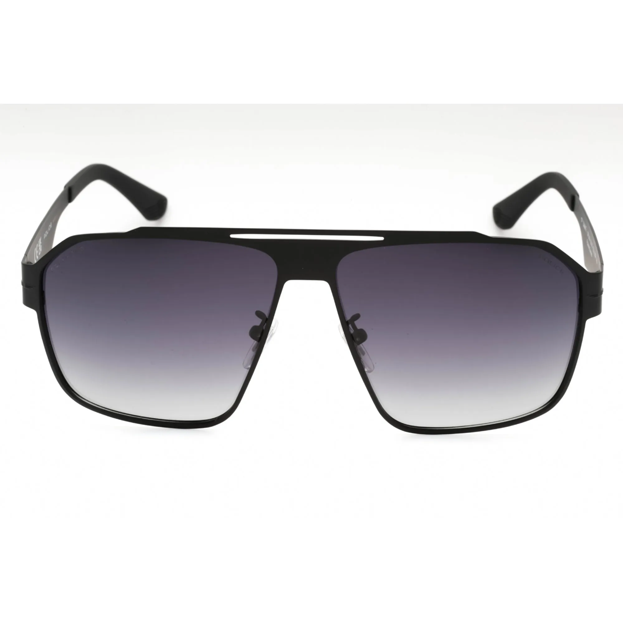 Police Men's Sunglasses - Shiny Black Metal Pilot Shape Full Rim Frame | SPLL08 530P
