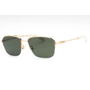 Police Men's Sunglasses - Shiny Rose Gold Metal Aviator Half Rim Frame | SPLL18 300Y