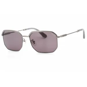 Police Men's Sunglasses - Total Shiny Satin Ruthenium Geometric Frame | SPLF73M 0A21