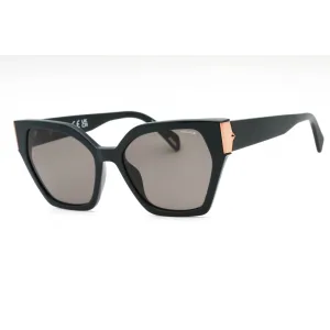 Police Women's Sunglasses - Shiny Dark Green Plastic Cat Eye Shape Frame| SPLL34 06WT