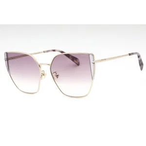 Police Women's Sunglasses - Shiny Light Gold Metal Cat Eye Full Rim | SPLL38 594Y