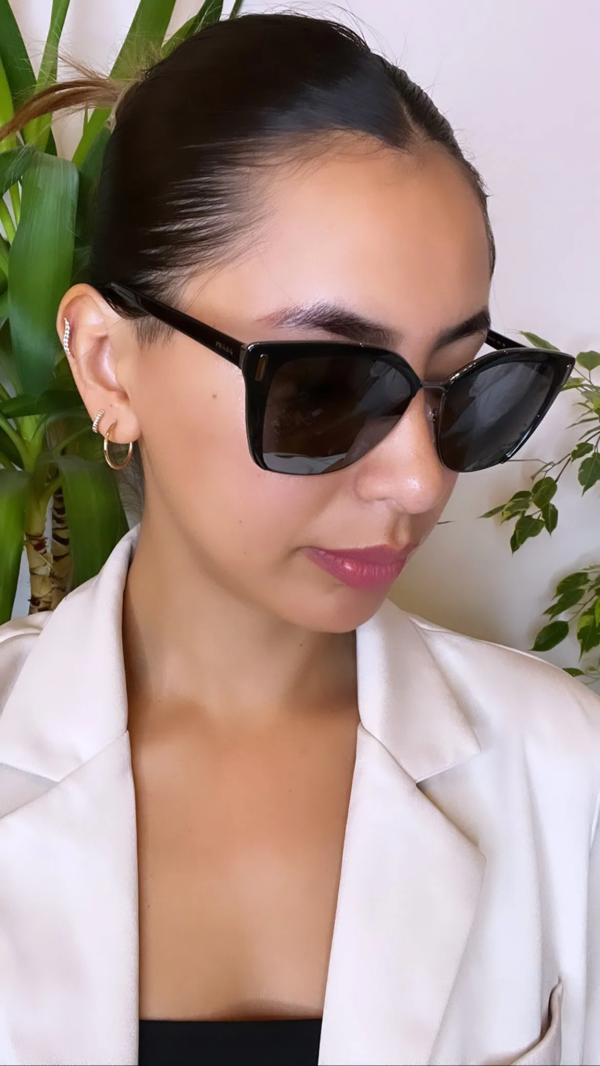 Prada Black Cateye Sunglasses