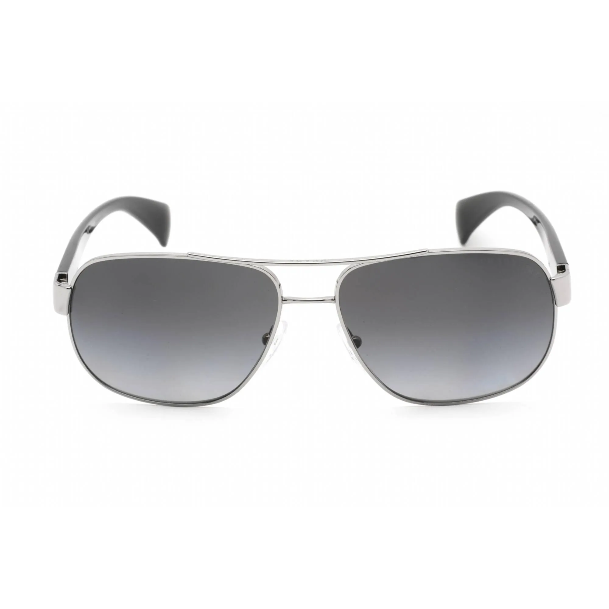 Prada Unisex Sunglasses - Shiny Gunmetal Black Metal Rectangular | 0PR 52PS 5AV5W1