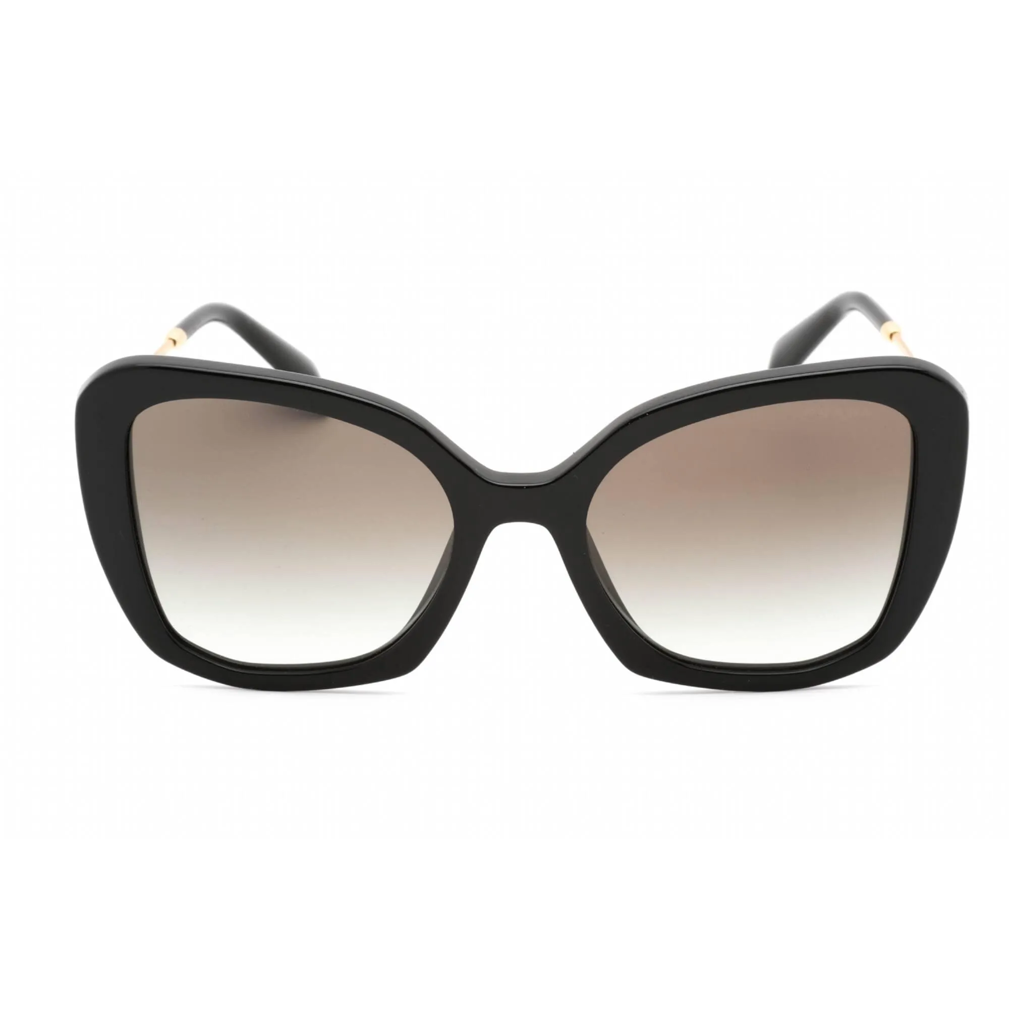 Prada Women's Sunglasses - Full Rim Black Plastic Butterfly Frame | 0PR 03YS 1AB0A7
