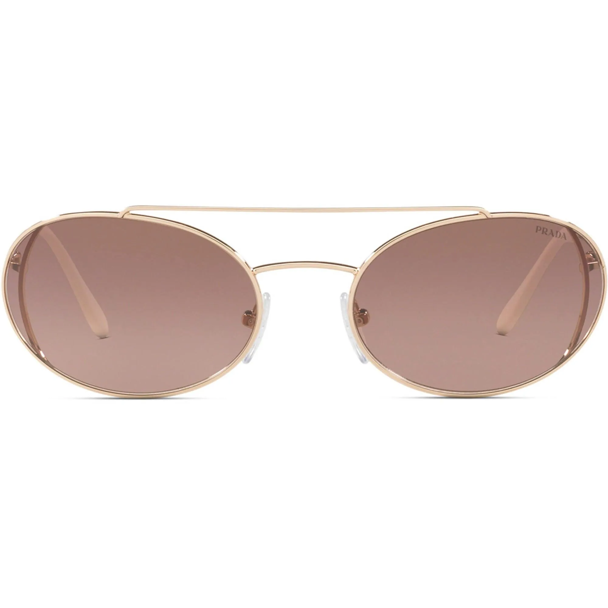 Prada Women's Sunglasses - Pale Gold Metal Frame Brown Lens | PRADA 0PR66VS ZVN3D061