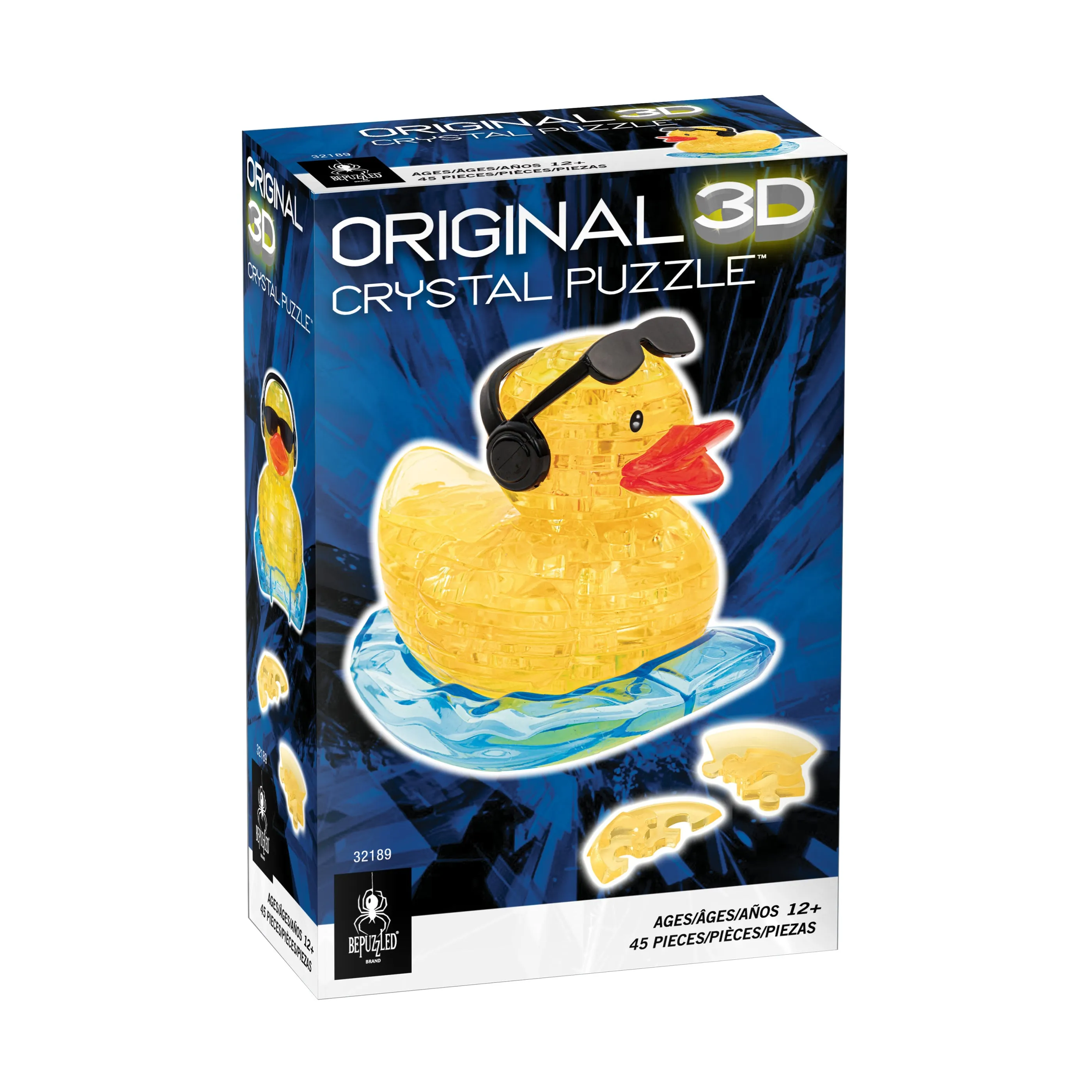 Rock'n Duck 3D Crystal Puzzle - Vibrant Yellow, 45 Pcs