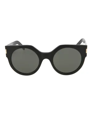 Round-Frame Acetate Sunglasses