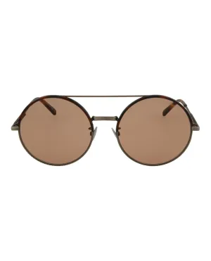 Round-Frame Metal Sunglasses