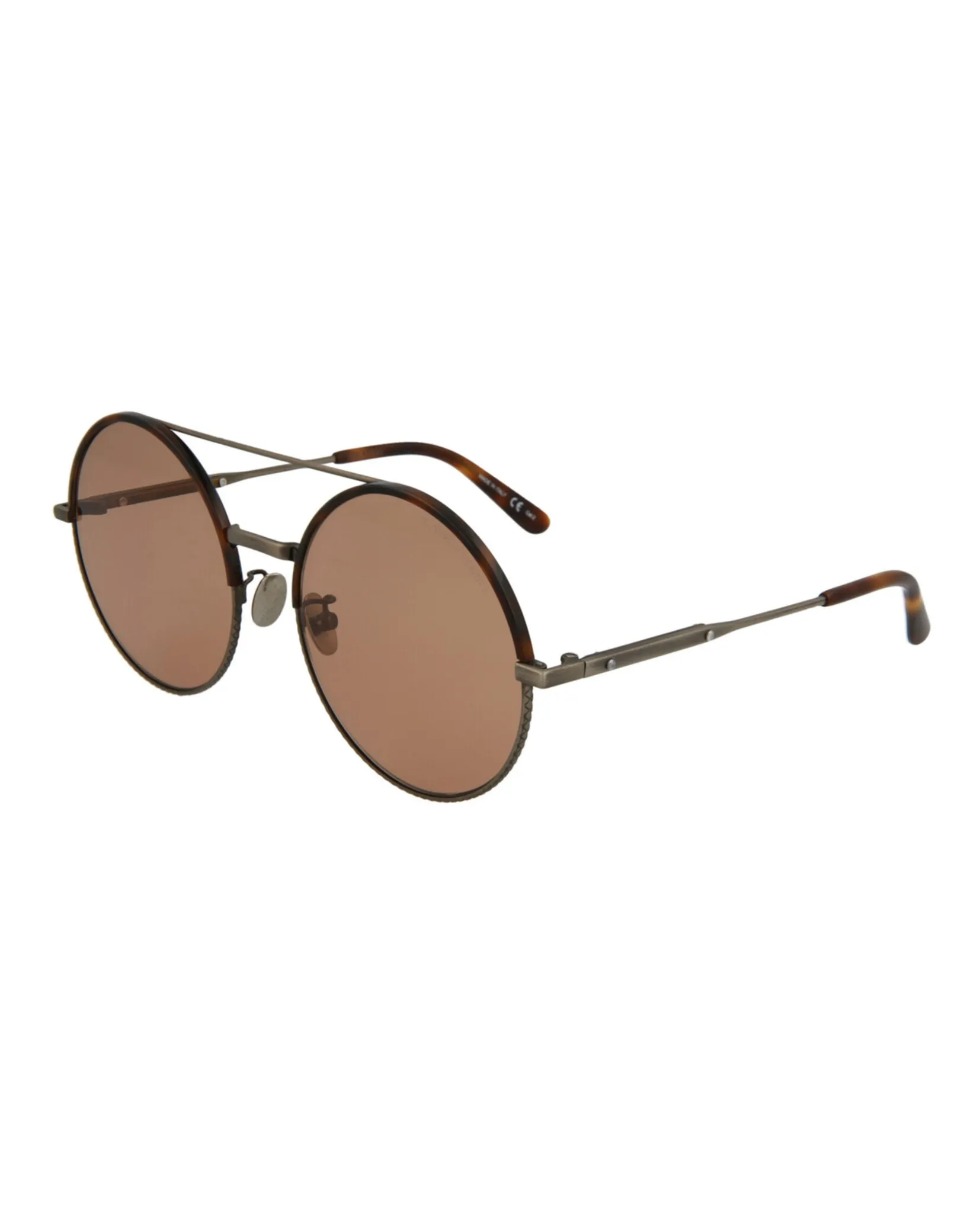 Round-Frame Metal Sunglasses