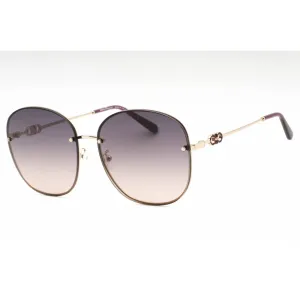 Salvatore Ferragamo Women's Sunglasses - Shiny Gold/Purple Oval Frame | SF281SA 748