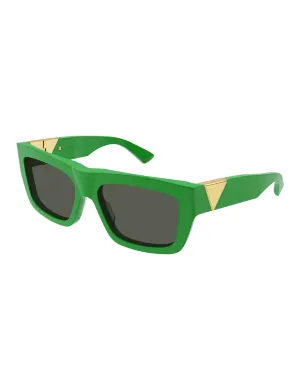 Shiny Square Sunglasses, Green