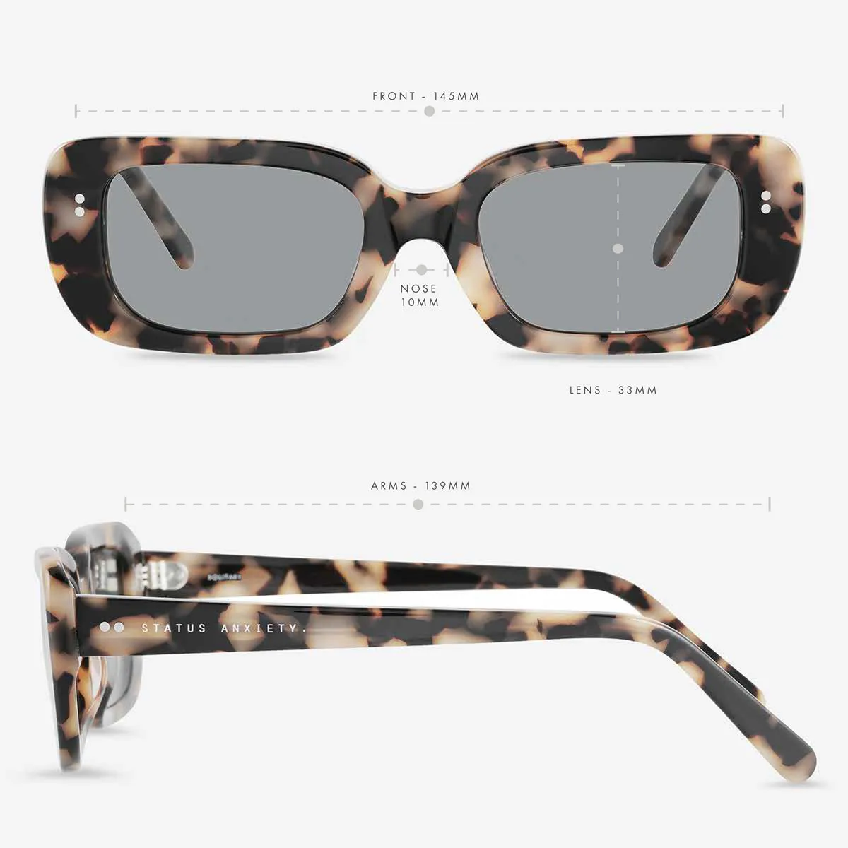 Solitary Sunglasses - White Tort