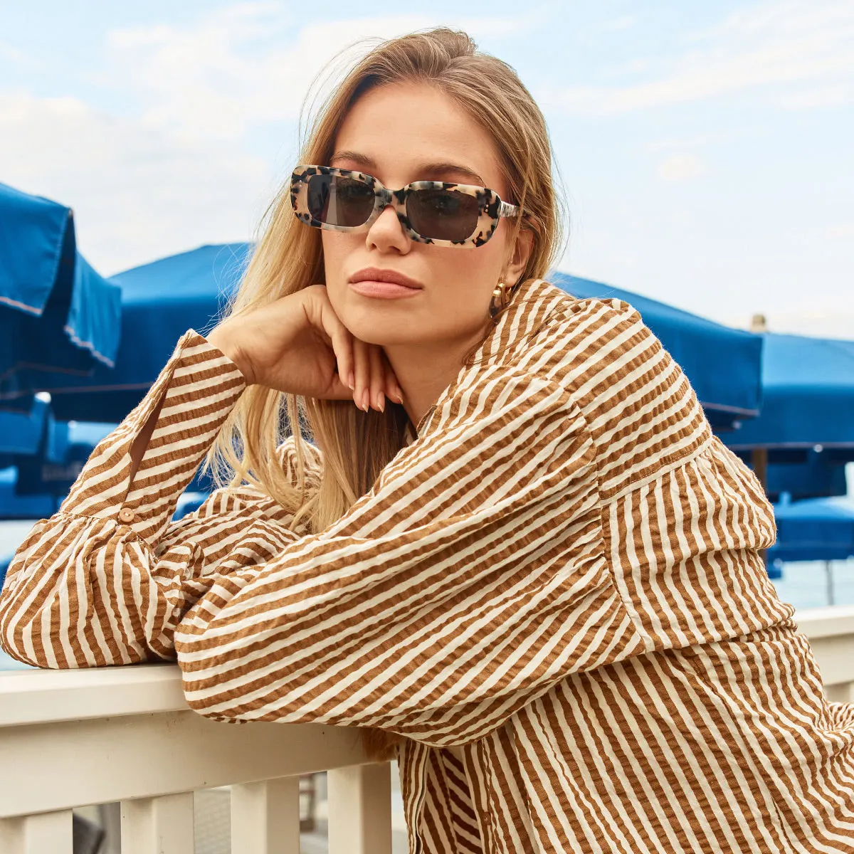 Solitary Sunglasses - White Tort