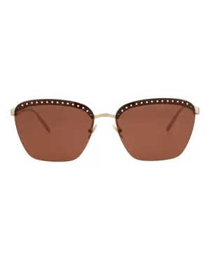 Square-Frame Metal Sunglasses