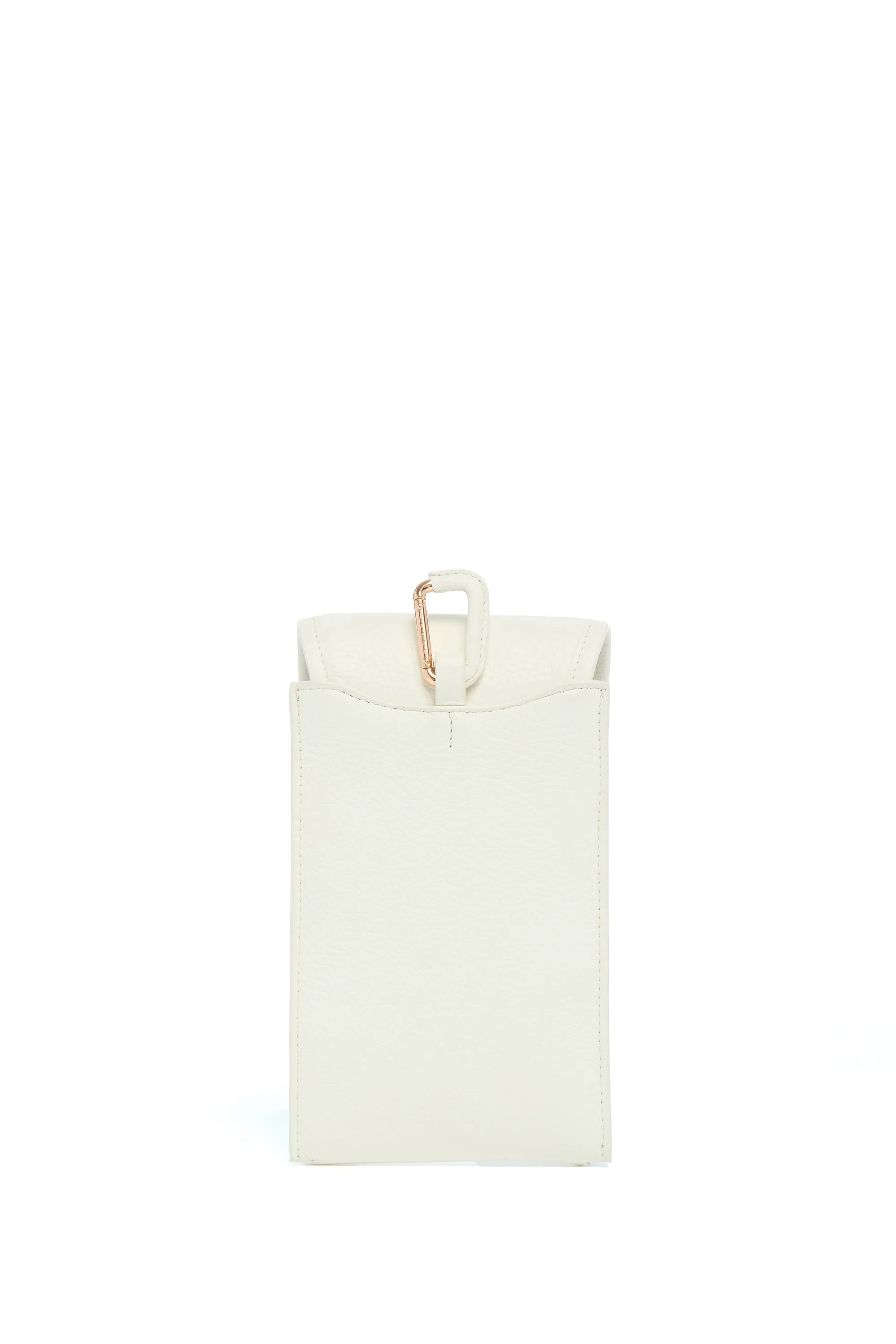 Sunglasses Pouch in Ivory Textured Leather