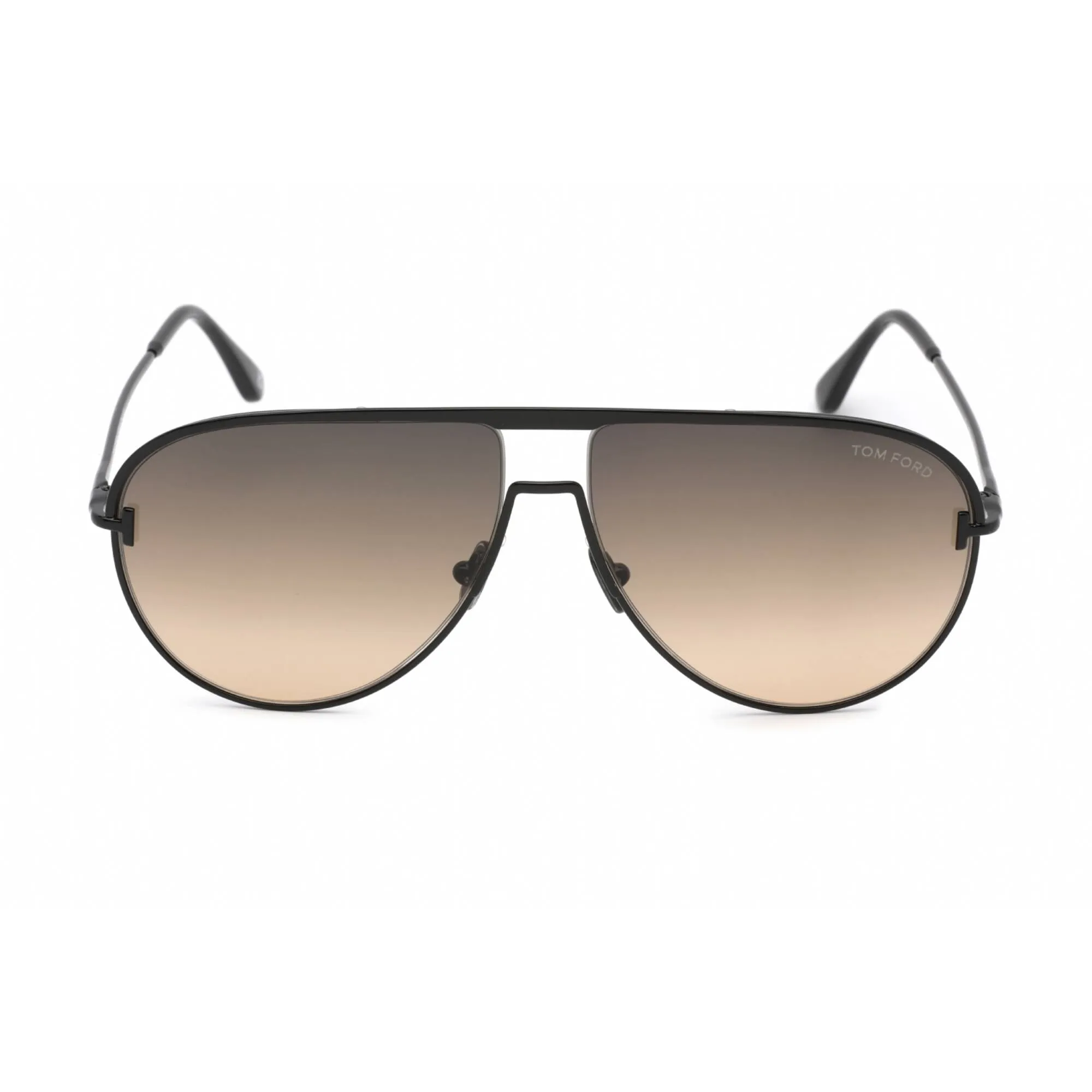 Tom Ford Men's Sunglasses - Shiny Black Metal Pilot Full Rim Frame | FT0924 01B