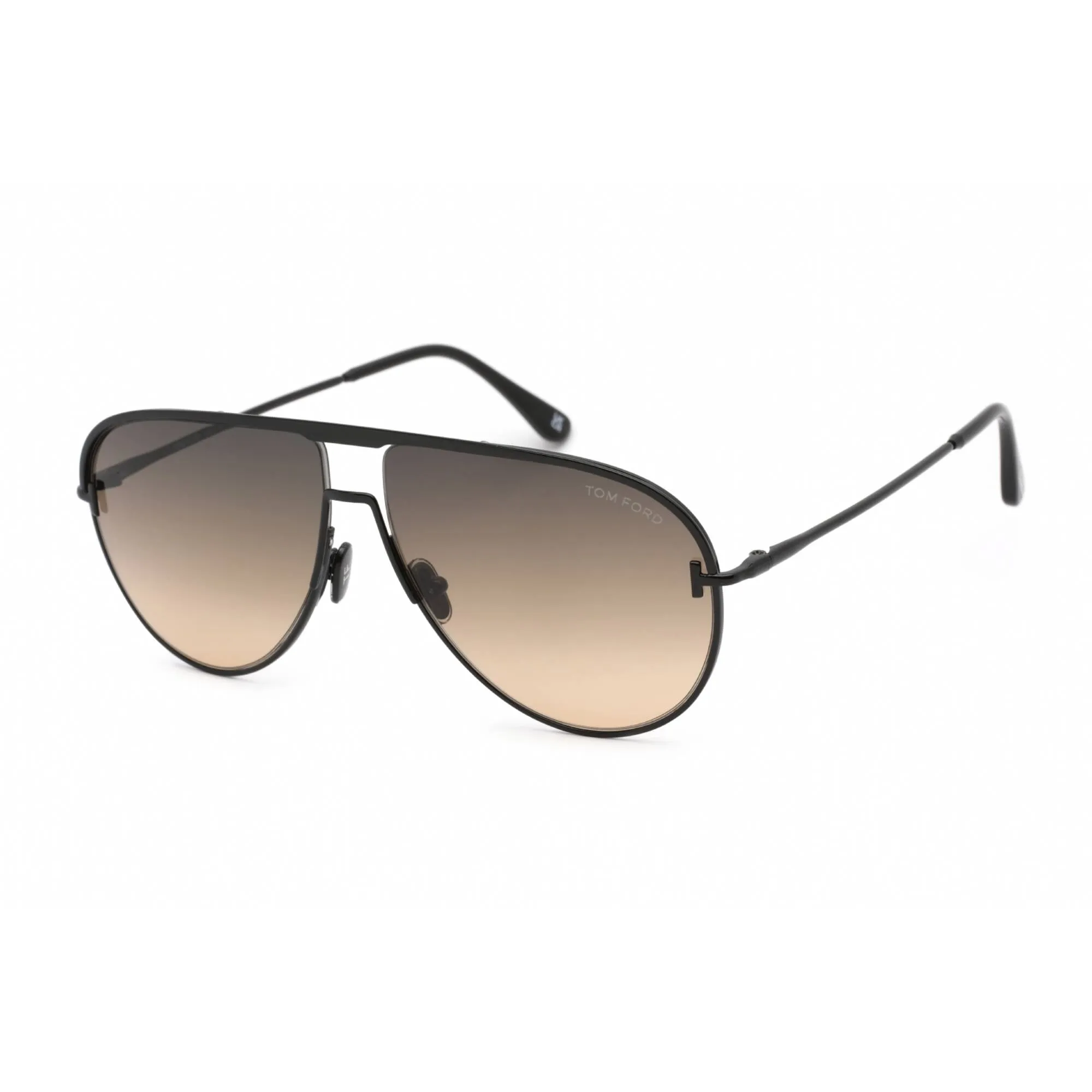 Tom Ford Men's Sunglasses - Shiny Black Metal Pilot Full Rim Frame | FT0924 01B