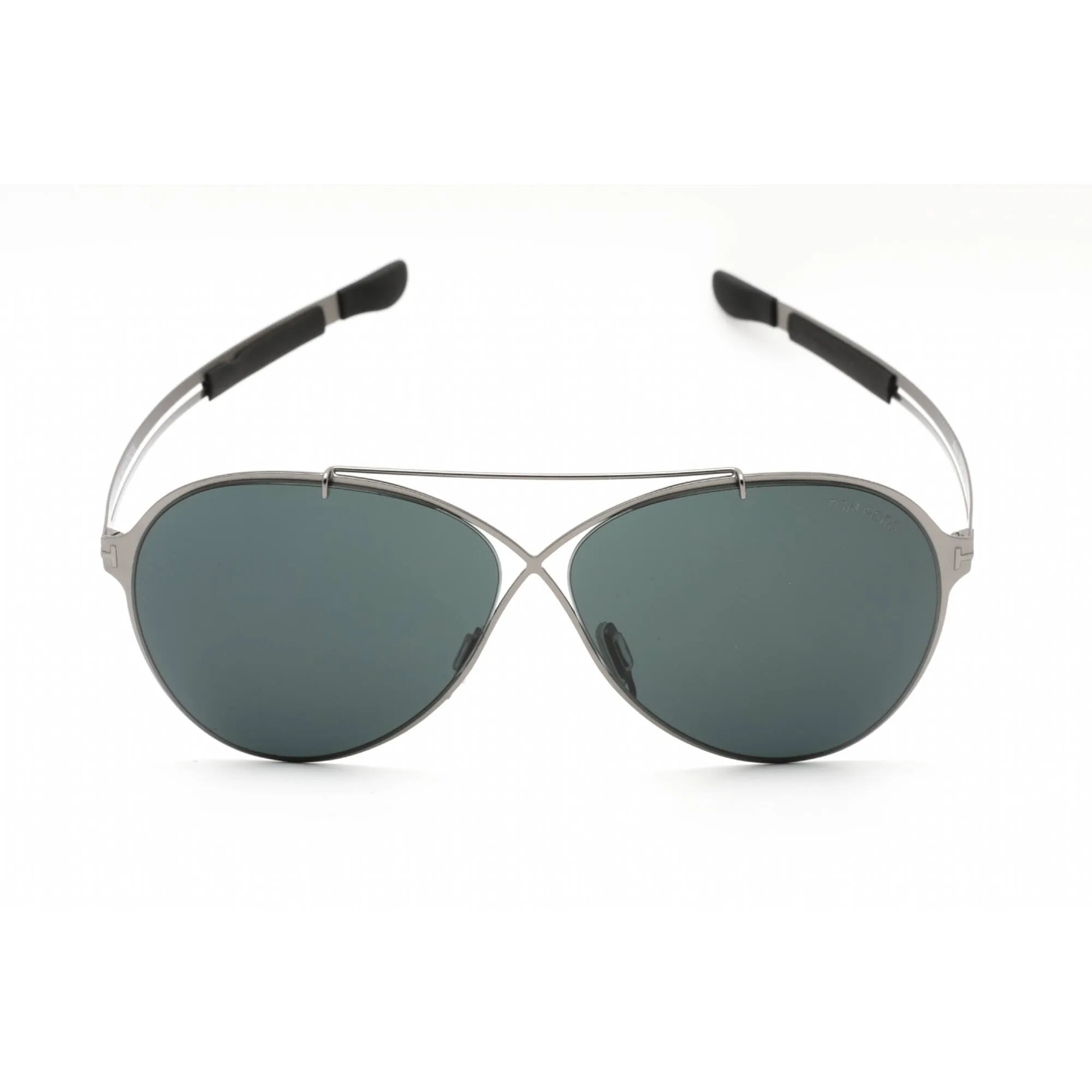 Tom Ford Men's Sunglasses - Shiny Dark Ruthenium Aviator Full Rim Frame | FT0828 12V