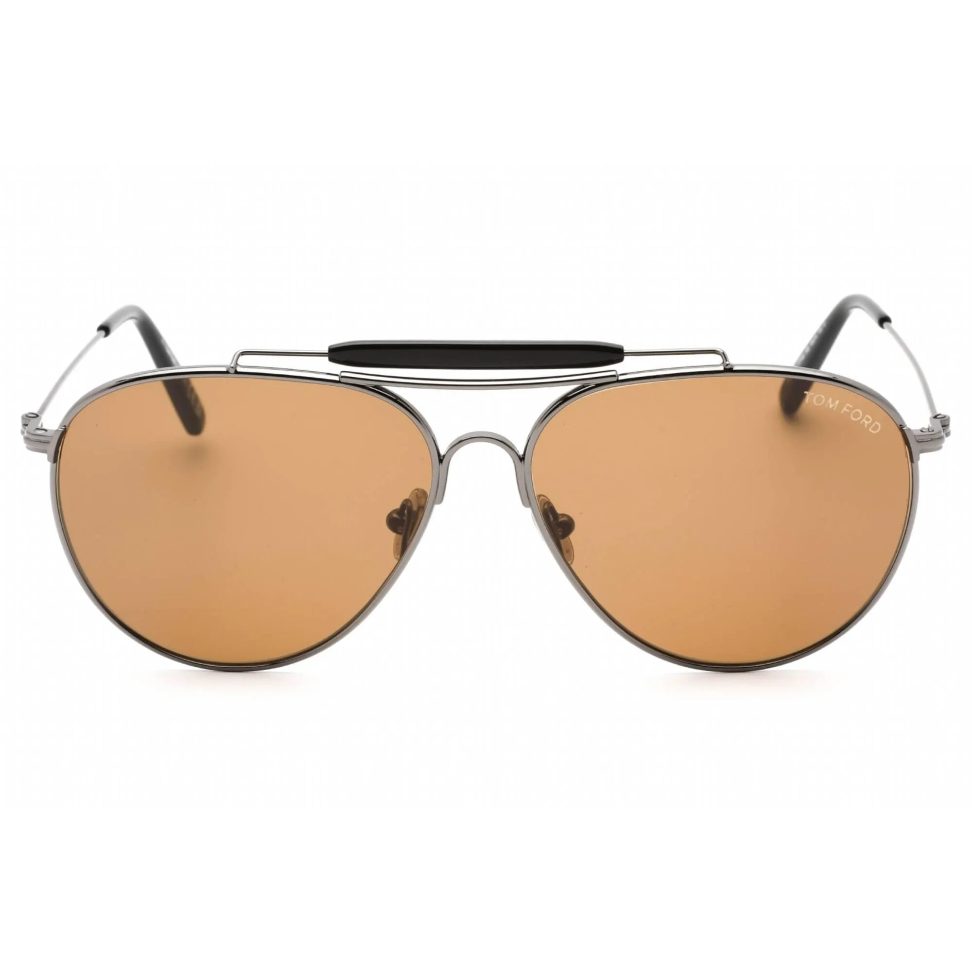 Tom Ford Men's Sunglasses - Shiny Gunmetal Metal Frame Brown Lens | FT0995 08E