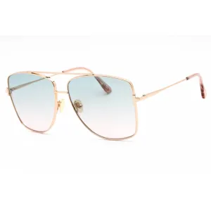 Tom Ford Men's Sunglasses - Shiny Rose Gold Frame Gradient Green Lens | FT0838 28P