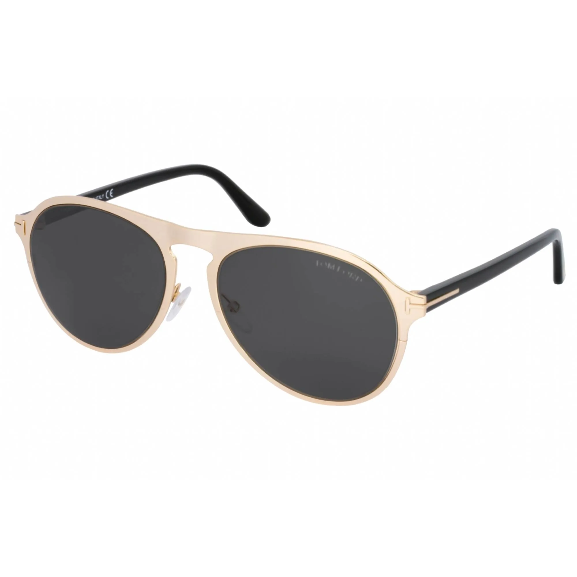 Tom Ford Men's Sunglasses - Shiny Rose Gold Metal Pilot Full Rim Frame | FT0525 28A
