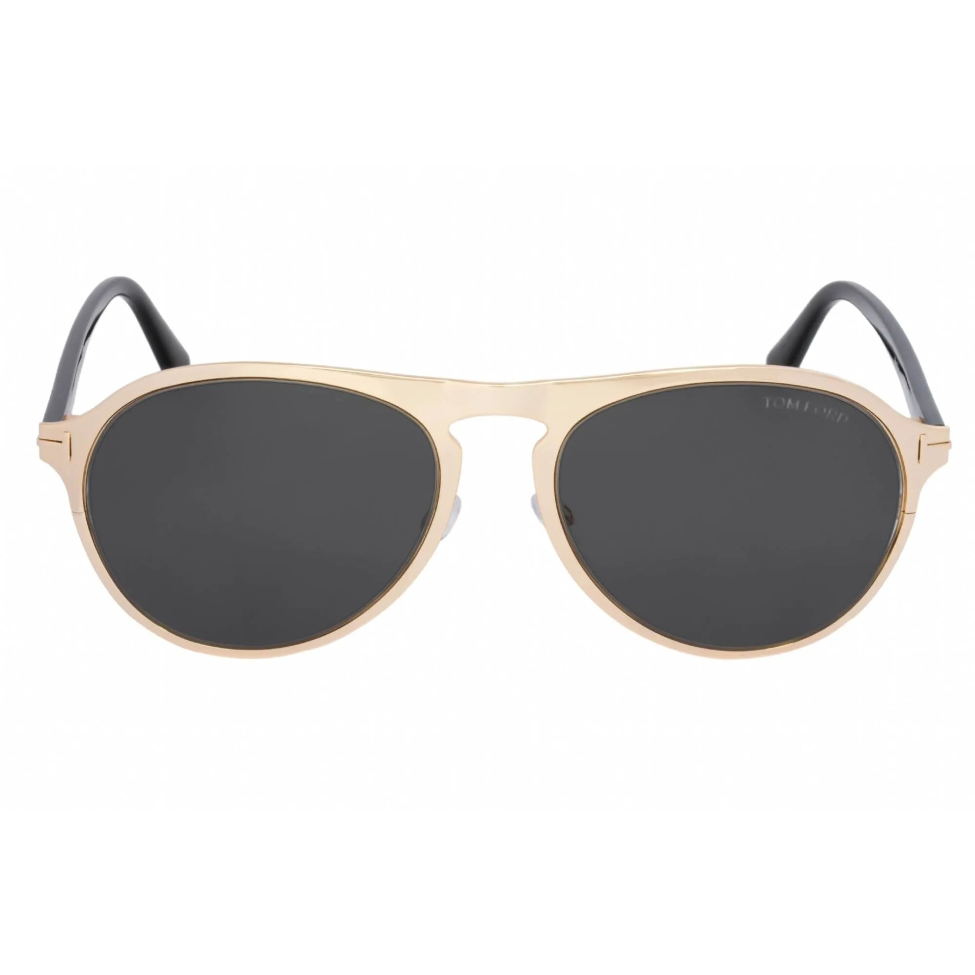 Tom Ford Men's Sunglasses - Shiny Rose Gold Metal Pilot Full Rim Frame | FT0525 28A