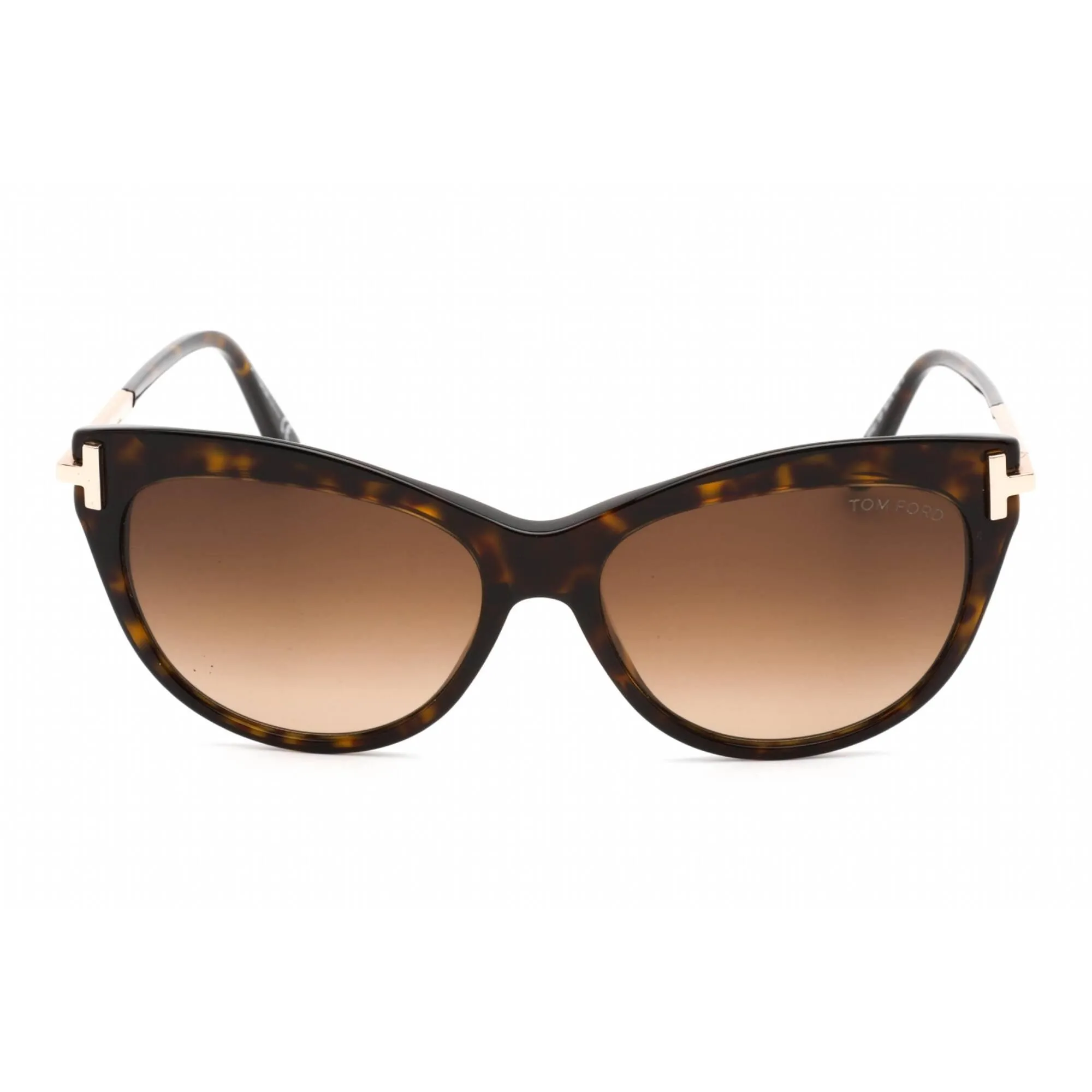 Tom Ford Women's Sunglasses - Dark Havana Plastic Cat Eye Shape Frame | FT0821 52F