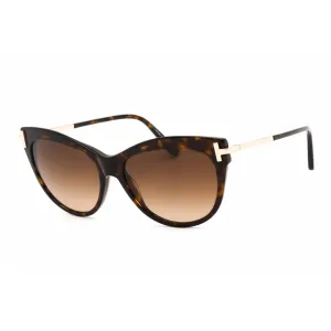 Tom Ford Women's Sunglasses - Dark Havana Plastic Cat Eye Shape Frame | FT0821 52F