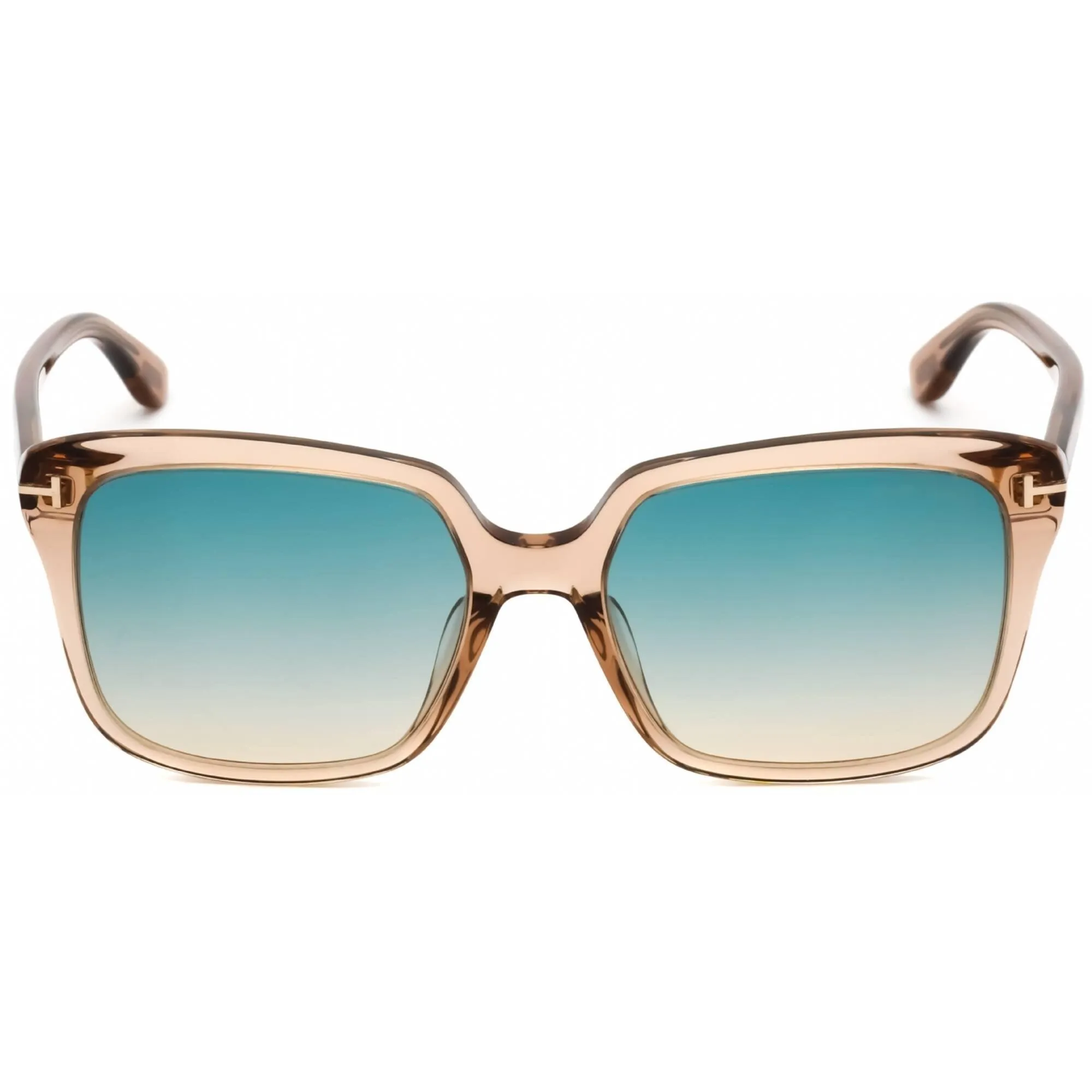 Tom Ford Women's Sunglasses - Full Rim Shiny Light Brown Plastic Frame | FT0788 45P