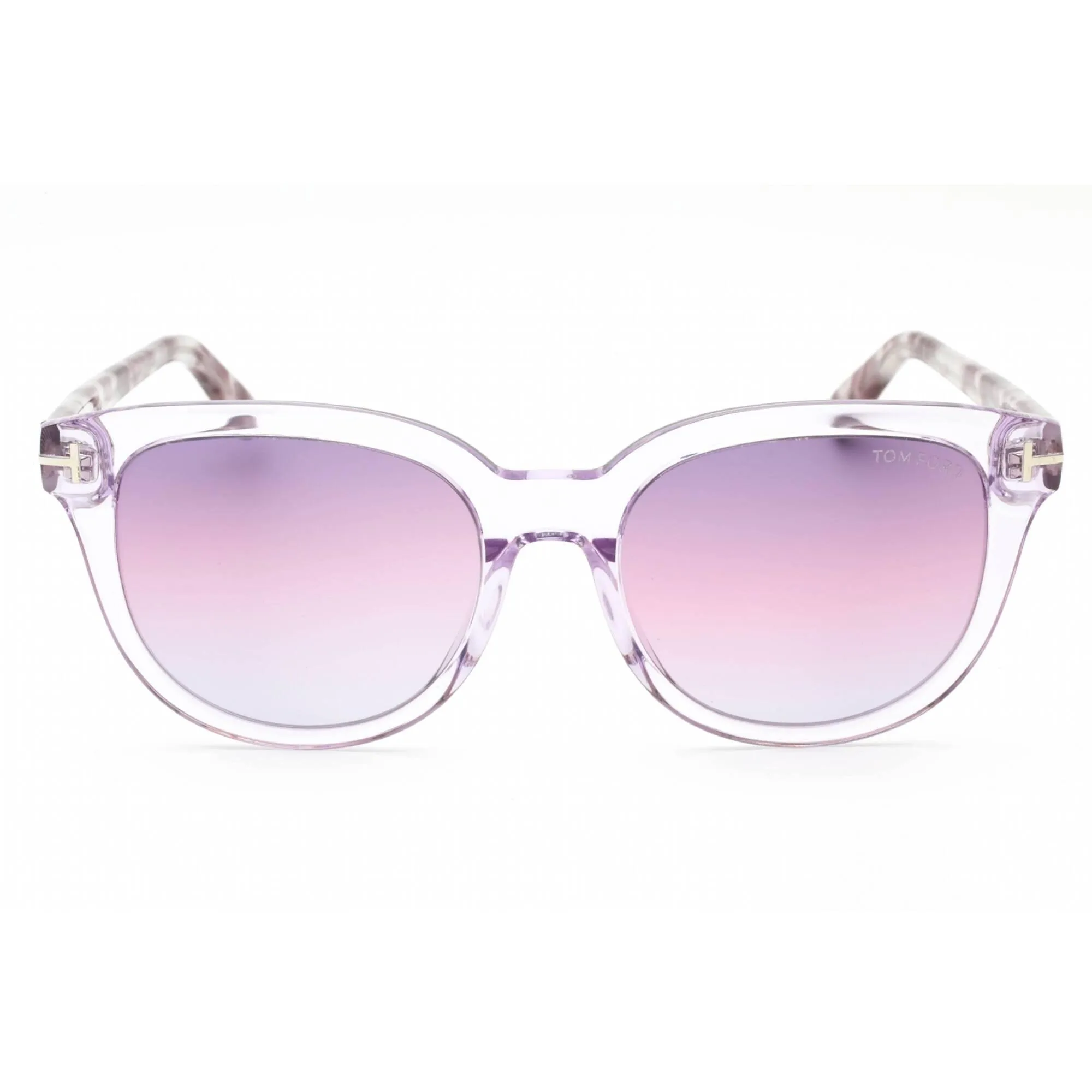 Tom Ford Women's Sunglasses - Full Rim Shiny Lilac Plastic Round Frame | FT0914 78Z