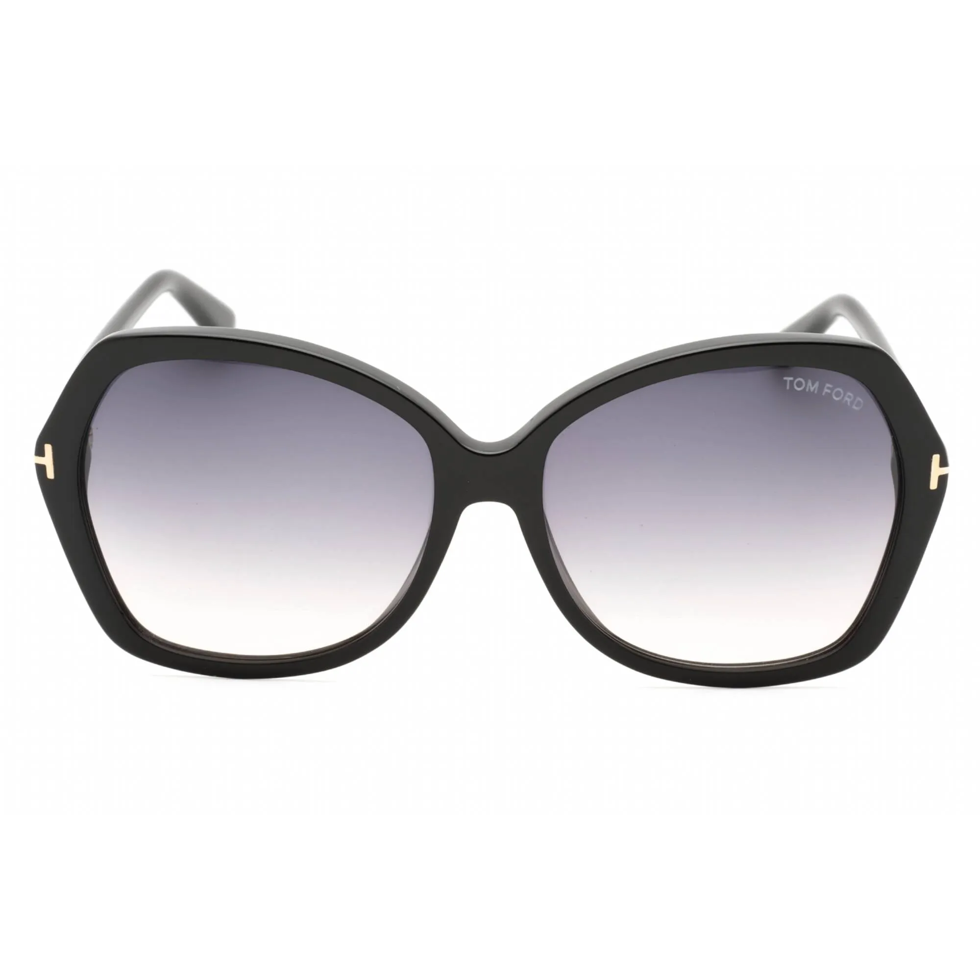Tom Ford Women's Sunglasses - Shiny Black Acetate Butterfly Frame | FT0328 Carola 01B