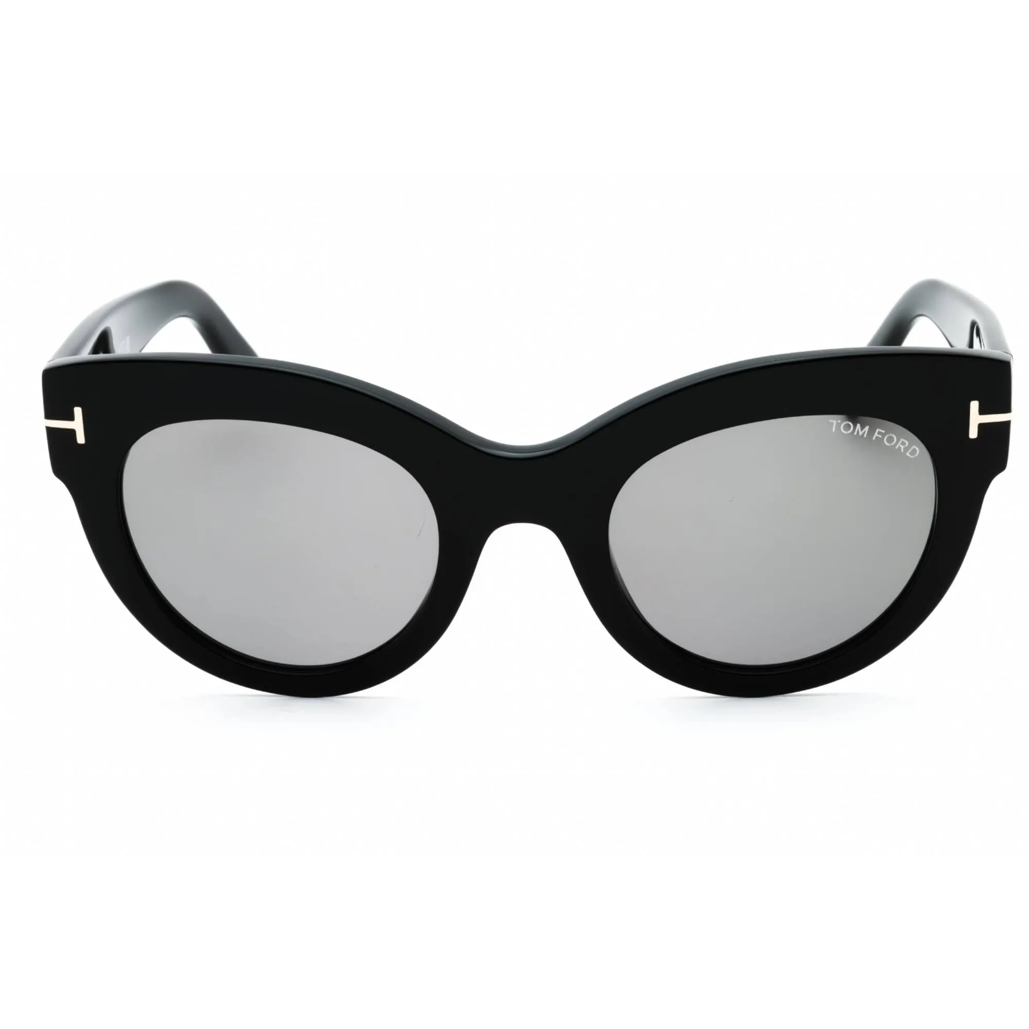 Tom Ford Women's Sunglasses - Shiny Black Acetate Cat Eye Full Rim Frame | FT1063 01C