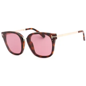 Tom Ford Women's Sunglasses - Shiny Dark Havana Cat Eye Full Rim Frame | FT1014 52Y