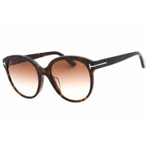 Tom Ford Women's Sunglasses - Shiny Dark Havana Frame Gradient Lens | FT0957-D 52F