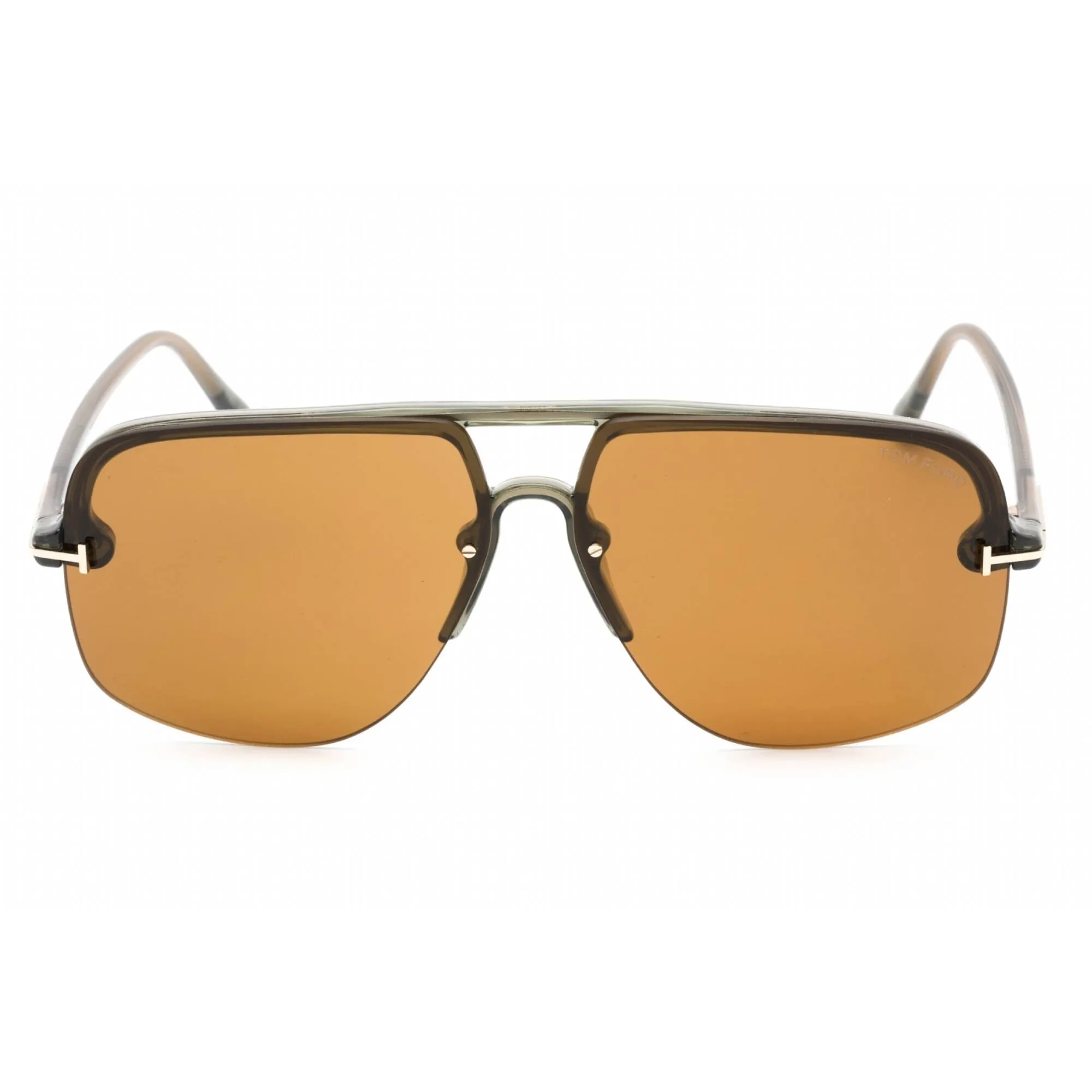 Tom Ford Women's Sunglasses - Shiny Light Green Metal Pilot Shape Frame | FT1003 93E