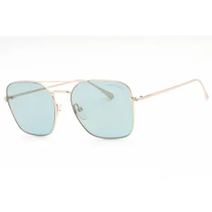Tom Ford Women's Sunglasses - Shiny Rose Gold Frame Blue Mirror Lens | FT0680 28X