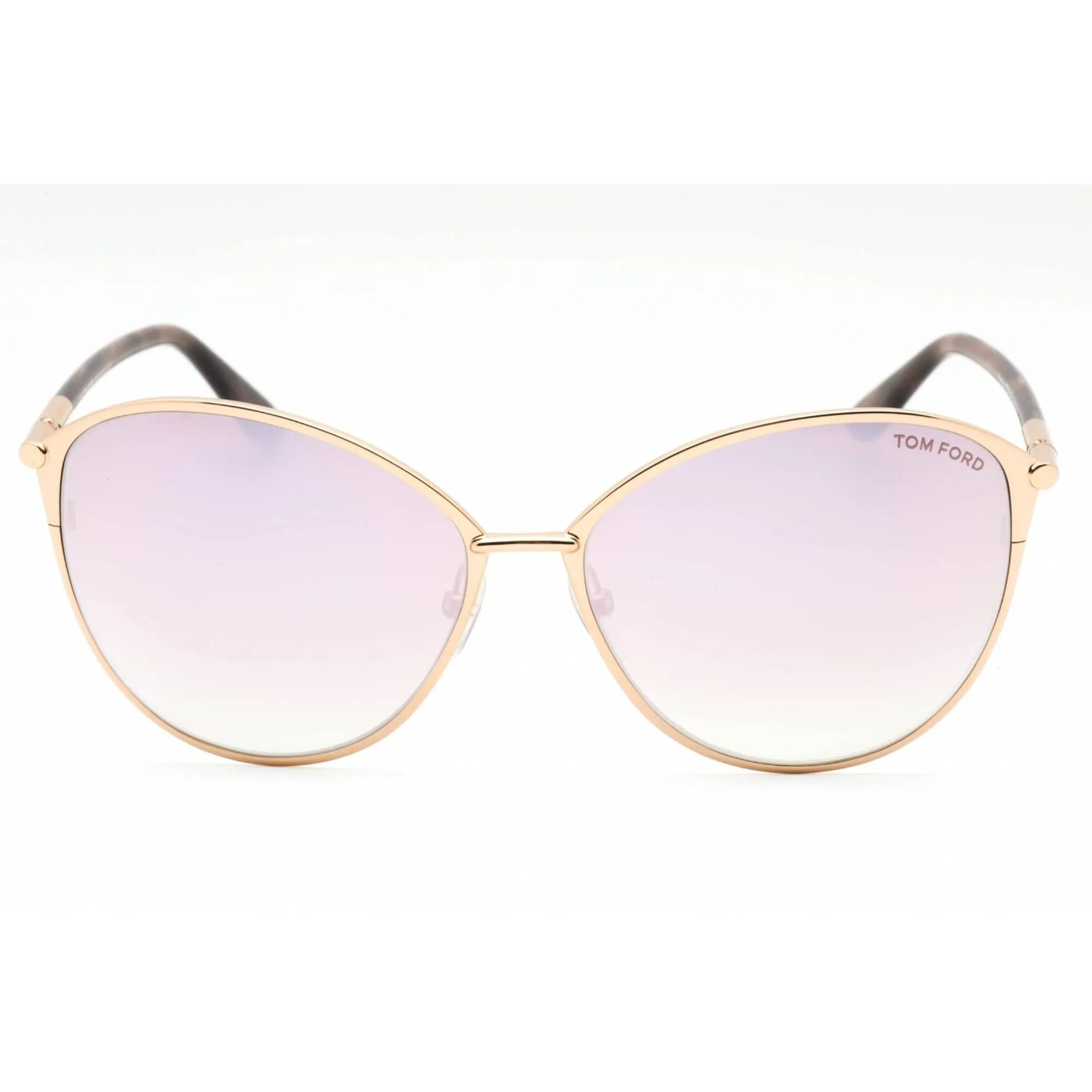 Tom Ford Women's Sunglasses - Shiny Rose Gold Metal Cat Eye Full Rim | FT0320 28Z