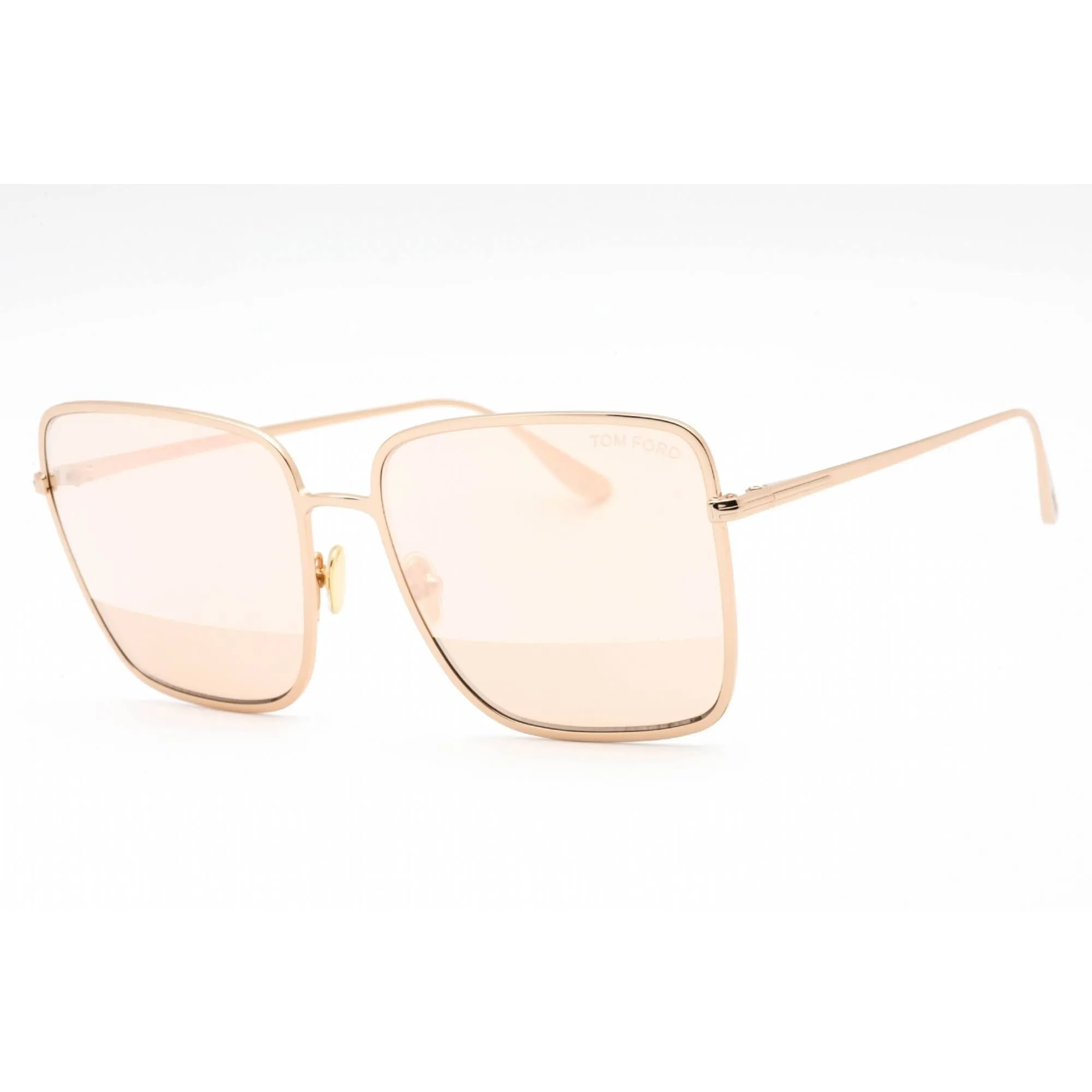 Tom Ford Women's Sunglasses - Shiny Rose Gold Metal Frame Yellow Lens | FT0739 28Z